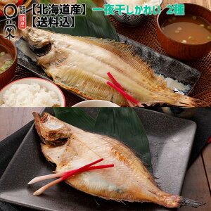 お試し 一夜干しかれい 2種4枚セット 600g 【送料無料】北海道産 4尾 個包装 カレイ ヒレグロ 宗八 ソウハチ 柳 山かれい 和食 朝食 岩手 宮古 三陸 加工 メーカー 冷凍 惣菜 干物 ギフト かれい