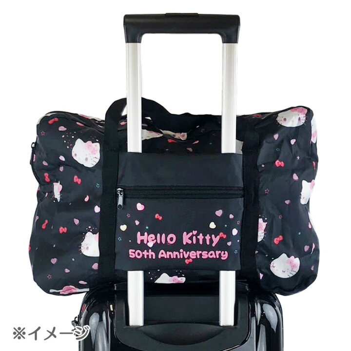 楽天市場】ハローキティ 折りたたみキャリーオンバッグ ブラック 
