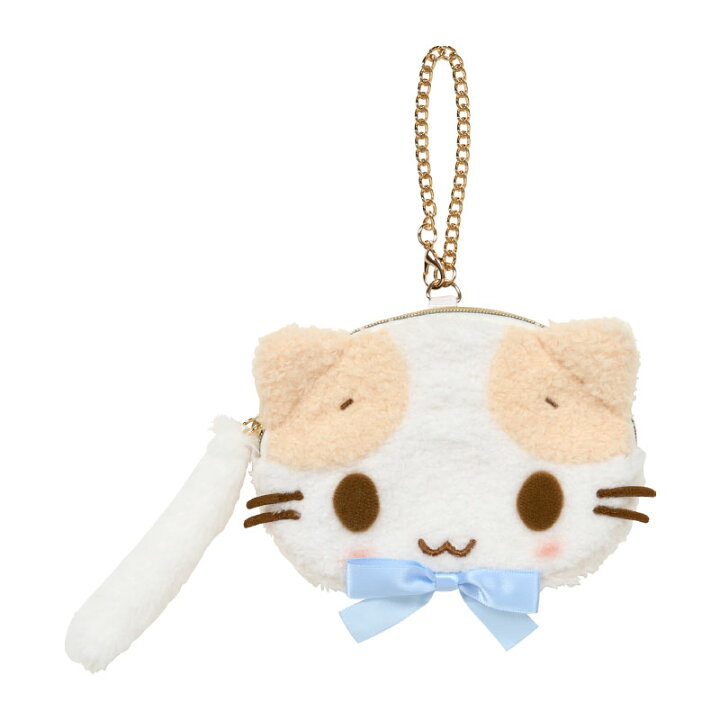 楽天市場】マシュマロみたいなふわふわにゃんこ フェイス形ポーチ  