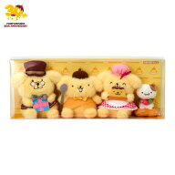 ポムポムプリン ミニぬいぐるみセット（プリンでまんぷくしあわせプリン）