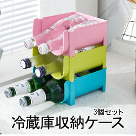 冷蔵庫 ビール 冷蔵庫内 収納 収納ケース 3個セット 缶ストッカー 缶 ワイン 缶ビール ホルダー ドリンクホルダー ペットボトルホルダー ボトルホルダー ペットボトル ラック ワインラック キッチ