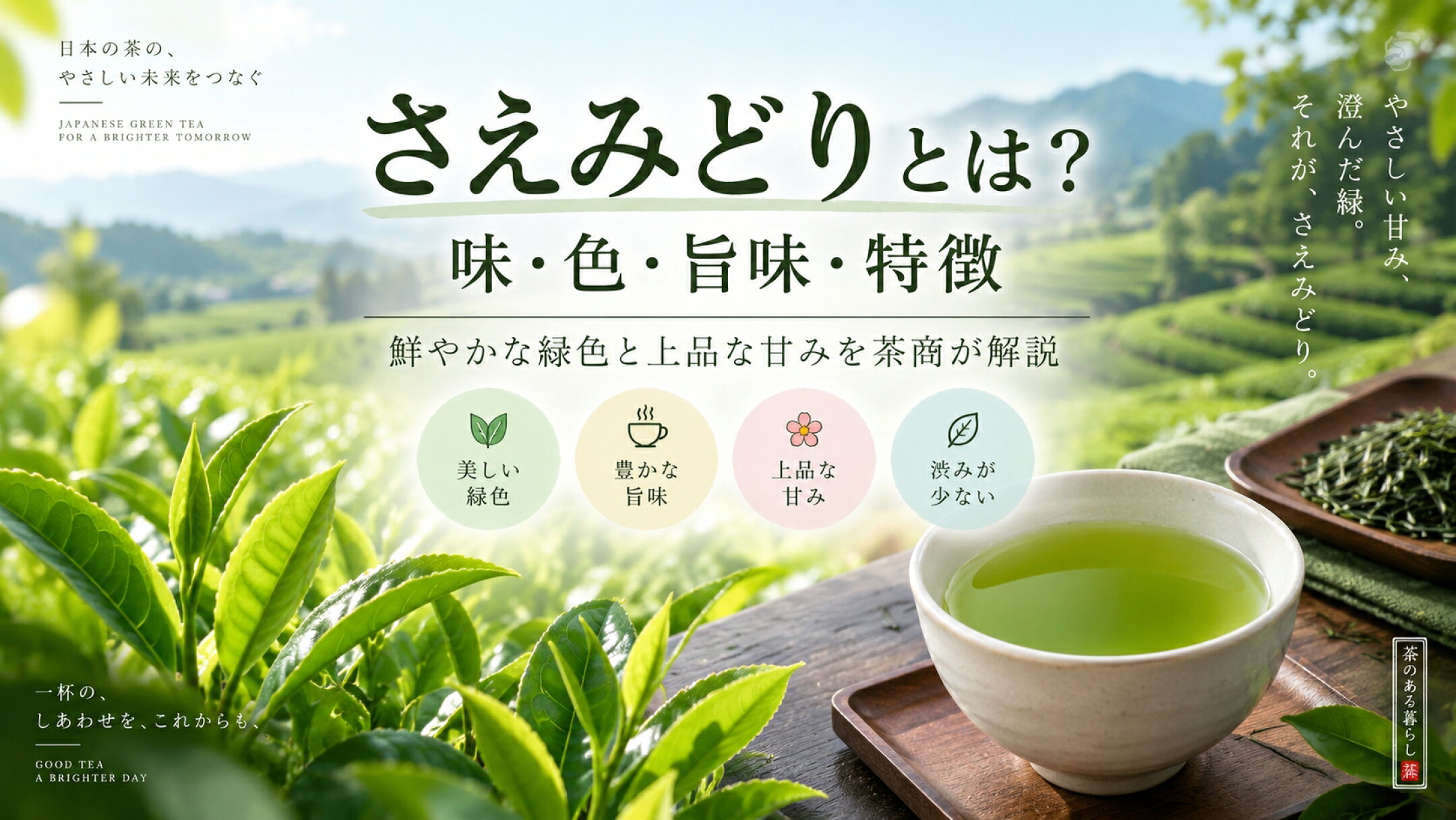 さえみどりとは？ 味・色・旨味・特徴を茶商が解説