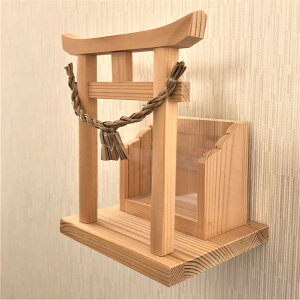 インテリア おしゃれ 神棚 お札たて 鳥居付き 壁掛け すっきり 省スペース 簡単取付 送料無料