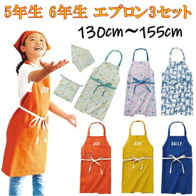 子供エプロン 5年生 6年生 給食 小学校 高学年 小学生 キッズ エプロン 三角巾 収納袋 3点セット 家庭科エプロン 給食エプロン こども ジュニア キッズエプロン レップ 首掛けエプロン コットン100% 小学生高学年用 エプロンセット 小学生 エプロン