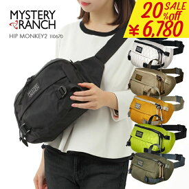 10日ポイント5倍！【スーパーSALE20％OFF】ボディーバック 8L ミステリーランチ メンズ レディース 小さめ 耐水 ヒップモンキー 斜め掛け ショルダーバック クロスボディバック アウトドア 収納力 耐久性 通勤 通学 旅行 クリスマスプレゼント ブラック 黒 110670
