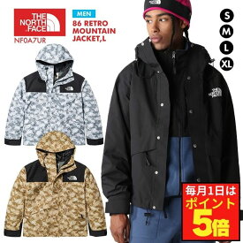 ザ ノースフェイス マンパ メンズ マウンテンパーカー ロゴ ウサギ プリント 86 レトロ ゴープコア　アウター TNF THE NORTH FACE NF0A7UR9 耐水 ウィンドブレーカー トップス アウトドア 軽量 スポーツ おしゃれ かっこいい