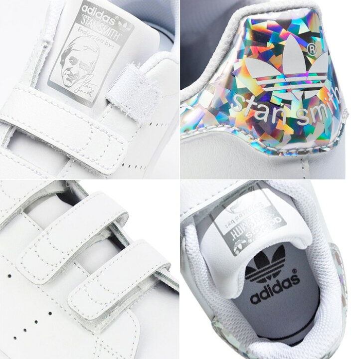 楽天市場 アディダス スニーカー キッズ ジュニア スタンスミスｃ 小さいサイズ シューズ Adidas Stan Smith Cf C 運動靴 スポーツ 通学 白靴 ベルクロ オリジナルス ボーイズ ガールズ 可愛い 2706 Ee8484 ｓ ｓｔｙｌｅ