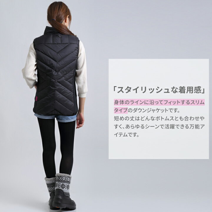 楽天市場 レイトンハウス ダウンベスト パーカー レディース 女性 婦人 Leyton House 防寒 黒 ピンク 軽い カジュアル ｓ ｓｔｙｌｅ