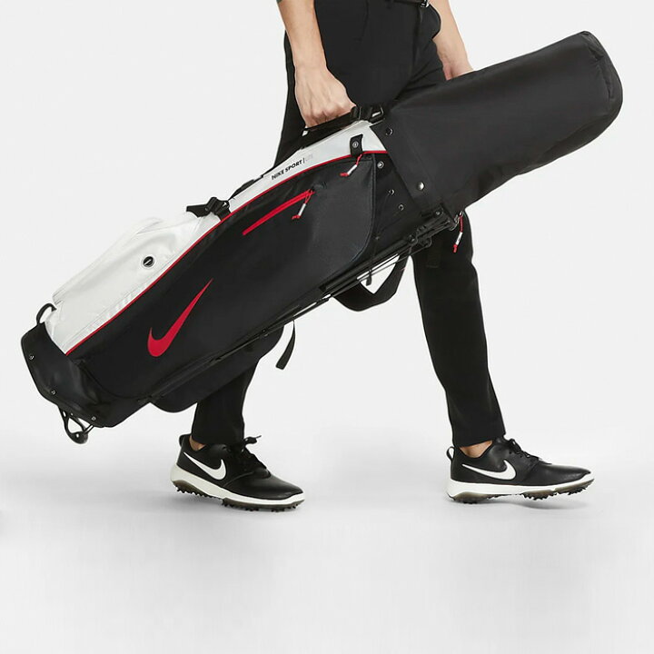 楽天市場 正規品 ナイキ ゴルフバッグ メンズ Nike スポーツ キャディバッグ スタンド付き 5分割 ツーショルダー ユニセックス 男女兼用 9 5型 セルフ 自立式 人気ブランド ブラック ホワイト ツートン ロゴ ワンポイント プレゼント ｓ ｓｔｙｌｅ
