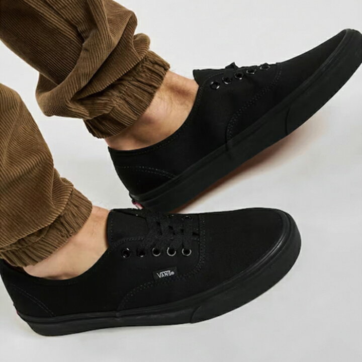 楽天市場】バンズ オーセンティック キャンバス スニーカー 黒 白  