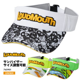 10%OFFクーポン有！ゴルフウェア ラウドマウス メンズ レディース ユニセックス サンバイザー キャップ 帽子 柄 模様 ゴルフ ロゴ 派手 ネオン 蛍光 おしゃれ 夏 スポーツ カジュアル LOUDMOUTH