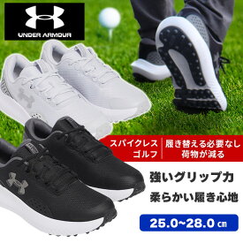 アンダーアーマー ゴルフシューズ メンズ スパイクレス スニーカー 靴 3027889 UA Surge Golf サージゴルフ サイズ交換可 UNDER ARMOUR