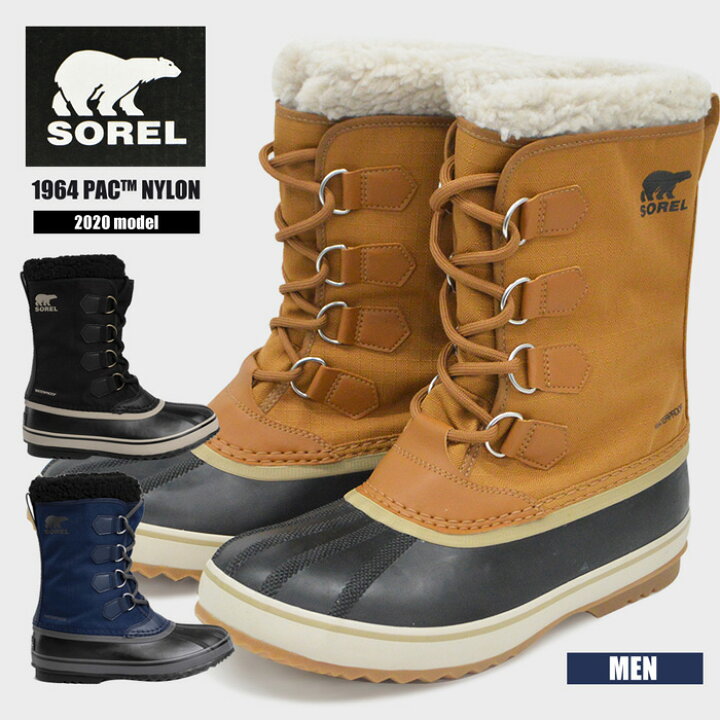 楽天市場 ソレル ブーツ メンズ 防水加工 Sorel 1964 Pac Nylon Nm3487 パックナイロン 防寒 防滑 スノーブーツ 軽量 カジュアル 雪 靴 紳士 ウィンターブーツ 定番 かわいい ｓ ｓｔｙｌｅ