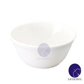 ポリプロピレン樹脂食器　白色B-2菜皿No.112W　樹脂　食器　320107　φ120*H56(mm)　380cc