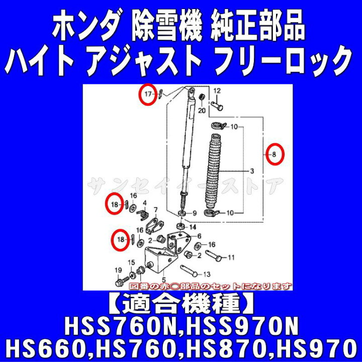 楽天市場】ホンダ 除雪機 ハイトアジャスティングロック(高さ 調整 