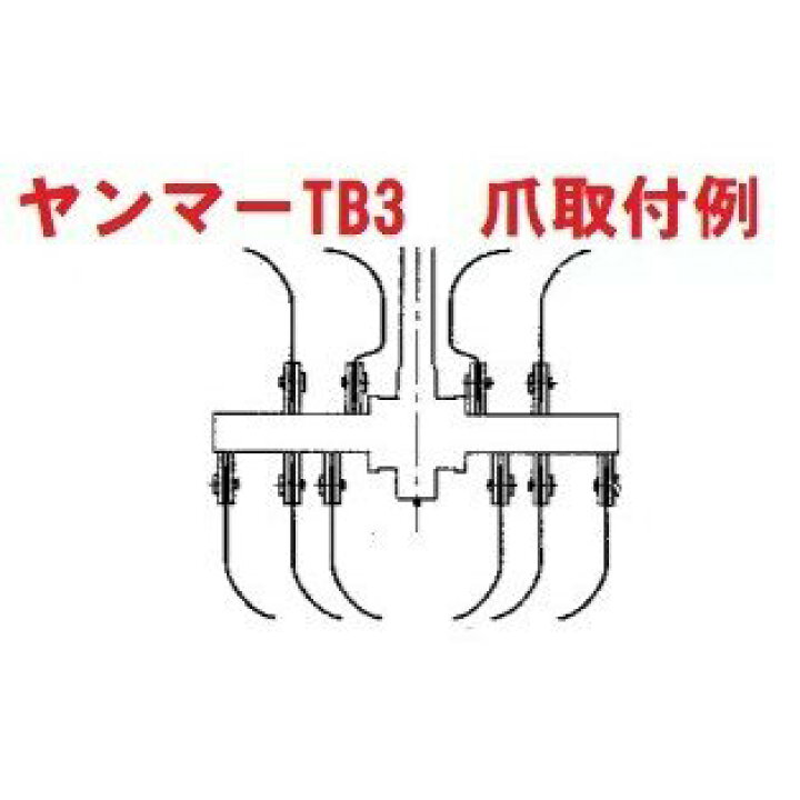 楽天市場】10本組 ヤンマー チビポチ TB3用 純正耕うん爪セット 