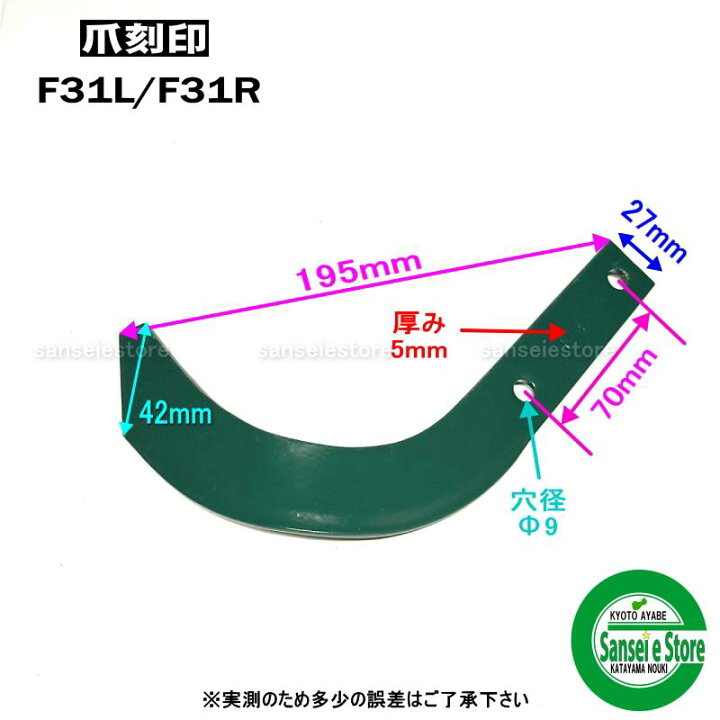 楽天市場】東亜重工製 ホンダ パンチ 標準ローター用 耕うん爪セット2 