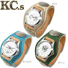 KC'S ケイシイズ レザーブレスウォッチ 時計 スタンディング ロック ヌバック 刺繍 プレゼント ギフト KSR056
