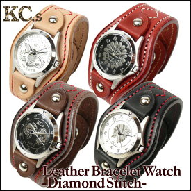 KC'S ケイシイズ ダイヤステッチ レザーブレスウォッチ 時計 プレゼント ギフト KSR073