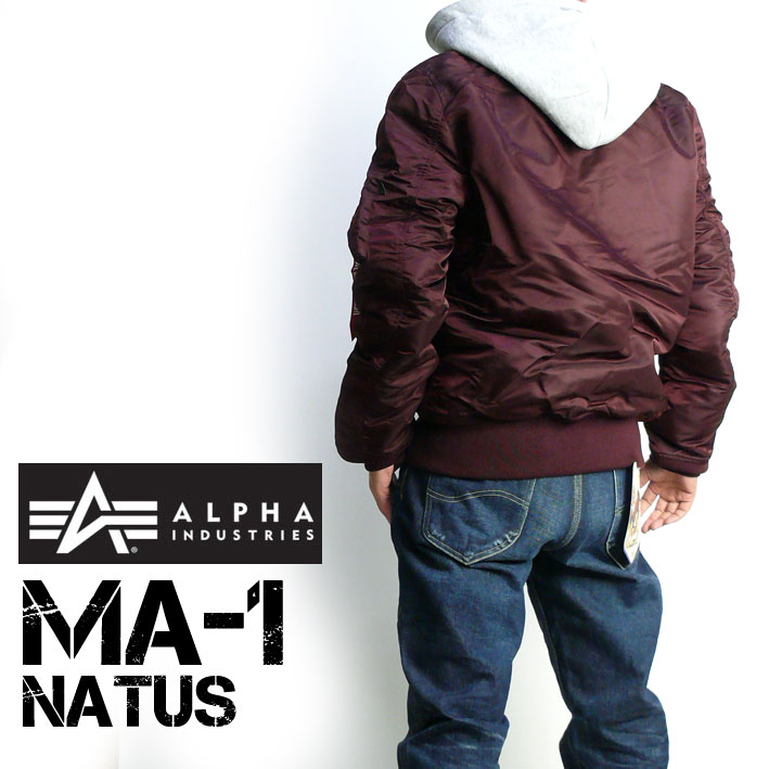 ALPHA アルファ MA-1 フライトジャケット メンズ NATUS ナトゥース フード付きMA-1 ミリタリージャケット TA0130 |  JEANS-SANSHIN