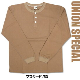 BARNS バーンズ メンズ Tシャツ ヘンリーネックネック 長袖Tシャツ -VINTAGE仕様- ユニオンスペシャル 日本製 BR-3044