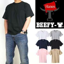 Hanes ヘインズ ビーフィー Tシャツ BEEFY-T ポケット付き 半袖 パックTシャツ 無地 メンズ レディース ユニセックス H5190