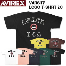 AVIREX アビレックス ヴァーシティー ロゴ Tシャツ 2.0 VARSITY LOGO T-SHIRT 2.0 半袖 ミリタリーTシャツ バーシティー メンズ 6123346 783-2934007