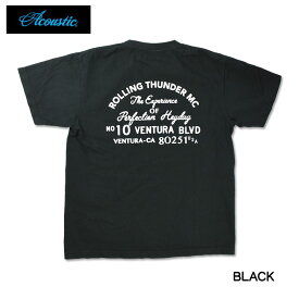 ACOUSTIC アコースティック 半袖Tシャツ ROLLING THUNDER ハーフスリーブ メンズ レディース ユニセックス AC23205