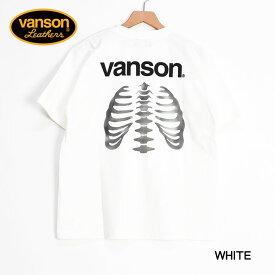 VANSON バンソン 半袖Tシャツ BONE ボーン プリント ワッペン メンズNVST-2318