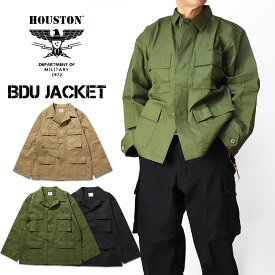 HOUSTON ヒューストン RIPSTOP BDU JACKET リップストップ BDUジャケット ミリタリー ジャケット メンズ 50867