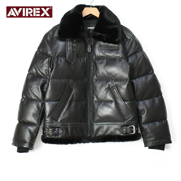 楽天市場】AVIREX アビレックス レザー ダウン ボマージャケット 