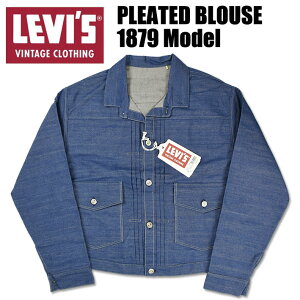 VINTAGE LEVI'S ���[�o�C�X 1879 PLEATED BLOUSE �v���[�c �u���E�X LEVI'S VINTAGE CLOTHING LVC �f�j���W���P�b�g ������ �r���e�[�W �Z���r�b�W�f�j�� �� ���W�b�h ���� ���{�� A4395-0000