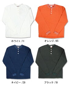 BARNS バーンズ メンズ Tシャツ ヘンリーネックネック 長袖Tシャツ -VINTAGE仕様- ユニオンスペシャル 日本製 BR-3044