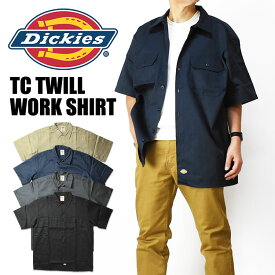 DICKIES ディッキーズ 1574 TC TWILL WORK SHIRT 半袖 TCツイルワークシャツ リラックスフィット 18453400
