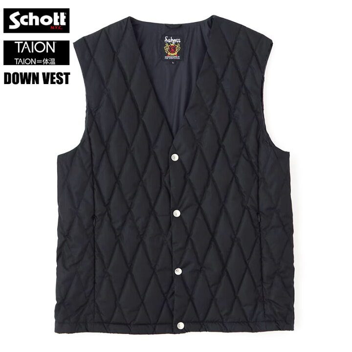 楽天市場】Schott x TAION ショット ダウンベスト DOWN VEST インナー 
