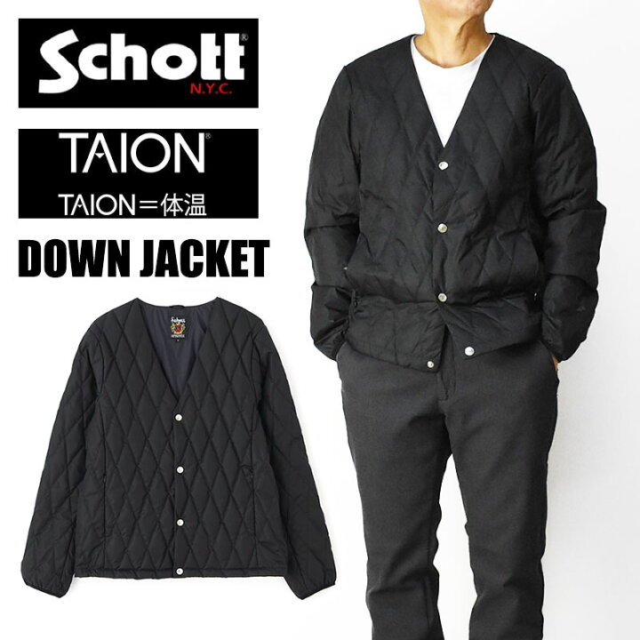 楽天市場】Schott x TAION ショット ダウンジャケット DOWN JACKET 