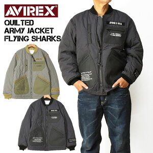 AVIREX ArbNX LeBO A[~[WPbg tCOV[N QUILTED ARMY JACKET FLYING SHARKS LeBOWPbg ~^[WPbg Y AE^[ 783-4252024