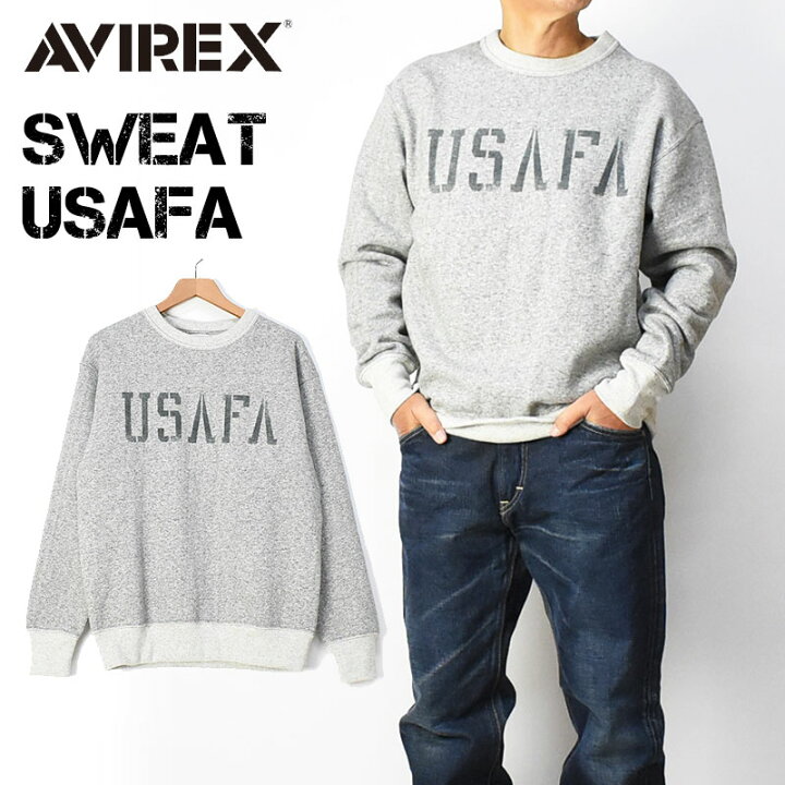 楽天市場】AVIREX アビレックス スウェット USAFA ステンシルプリント 
