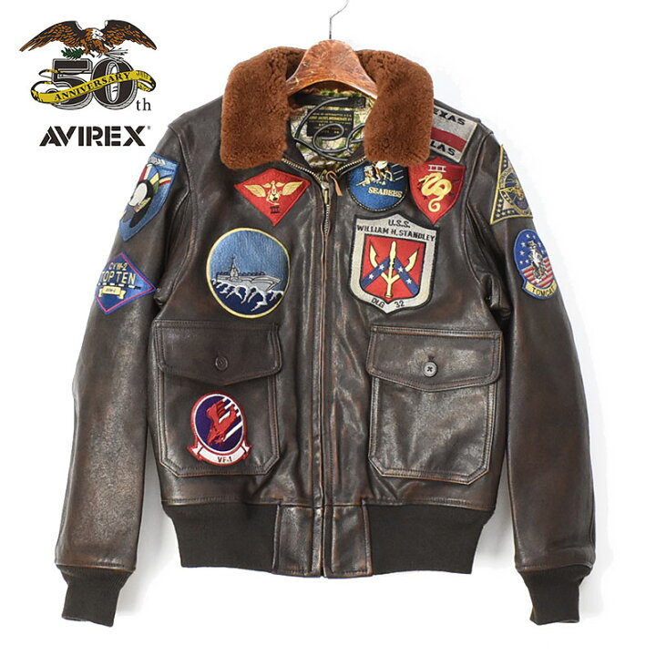 楽天市場】AVIREX アビレックス 50周年記念 G-1 レザージャケット 