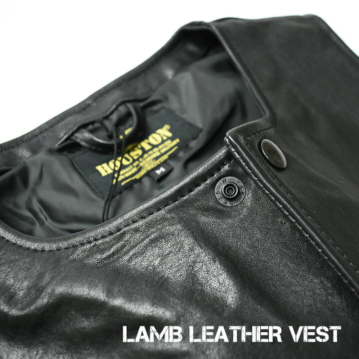 楽天市場】HOUSTON ヒューストン LAMB LEATHER VEST ラムレザー ベスト 