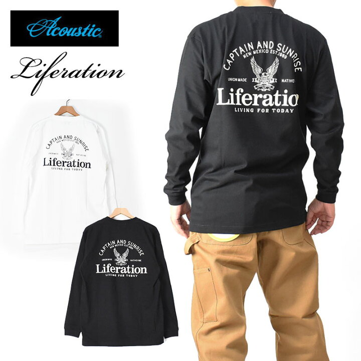 楽天市場】ACOUSTIC アコースティック 長袖Tシャツ LIFERATION ロング ACOUSTIC ロングTシャツ アコースティック