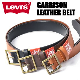 LEVI'S リーバイス ギャリソン レザーベルト ゴールドバックル メンズ レディース ユニセックス 15117001