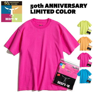 Hanes �w�C���Y 50���N�L�O ����J���[ �r�[�t�B�[ T�V���c BEEFY-T ���� �p�b�NT�V���c ���n �����Y ���f�B�[�X ���j�Z�b�N�X H5180