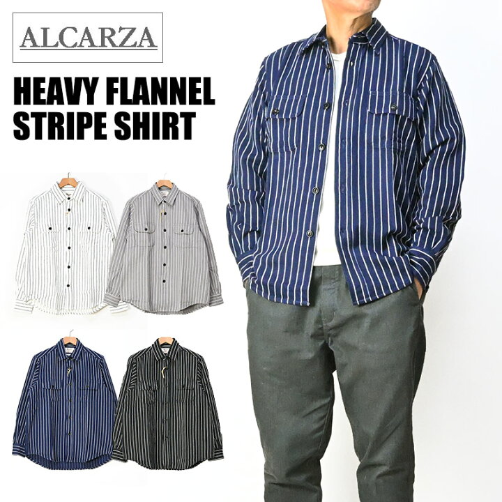 楽天市場】ALCARZA アルカルザ メンズ ネルシャツ ヘビーフランネル 