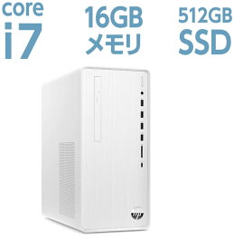 デスクトップパソコン 新品 HP Pavilion Desktop TP01 限定モデル Core i7 13700 メモリ容量16GB ストレージ容量：M.2 SSD512GB Office おまけ Windows 11 DVD±R/±RW スノーフレークホワイト