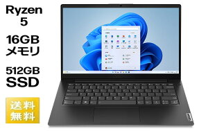 �m�[�g�p�\�R�� �V�i Lenovo V14 Gen4 ���胂�f�� 14�C���` Ryzen 5 7430U SSD�F512GB �������e��16GB Office ���܂� Web�J���� ���{��L�[�{�[�h Windows 11 �u���b�N