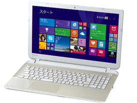 ノートパソコン 東芝 dynabook T45 T45 PT45PGY-SHA 15.6インチ Celeron-3205U HDD1TB メモリ4GB Office DVD±R/±RW Windows 8.1 Webカメラ テンキー サテンゴールド 量販店展示品