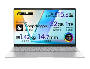 m[gp\R Vi ASUS Vivobook S 15 S5507QA S5507QA-HA321W 15.6C` Snapdragon X Elite SSDF1TB 32GB Office F Windows 11 F WebJ {L[{[h eL[