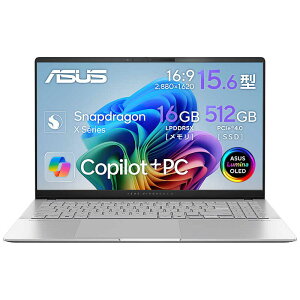 m[gp\R Vi ASUS Vivobook S 15 S5507QA S5507QA-PU165W 15.6C` Snapdragon X Plus SSD512GB e16GB Office Windows 11 F WebJ {L[{[h eL[ N[Vo[