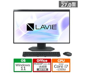 �f�X�N�g�b�v�p�\�R�� �V�i NEC LAVIE A27 A2795/LAB PC-A2795LAB 27�C���` Core i7 1355U SSD512GB ������16GB Office 2024���� DVD�X�[�p�[�}���`�h���C�u